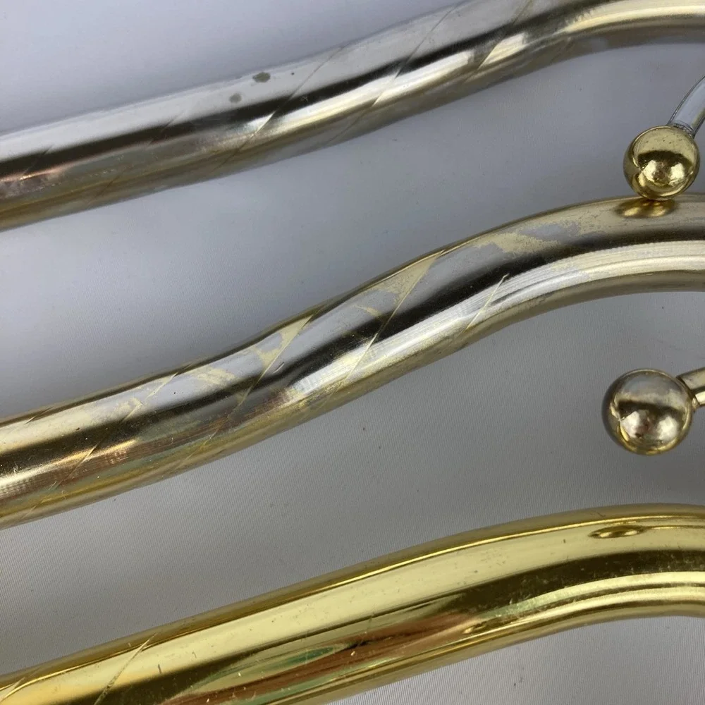 MCM Hollywood Regency Metal Hotel Clothes Coat Tube Hangers Set Of 6